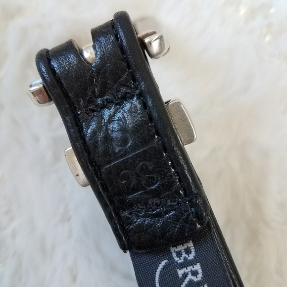 Brighton Black Leather Beaded Native American Styled Belt with Silver Buckle - Picture 8 of 9